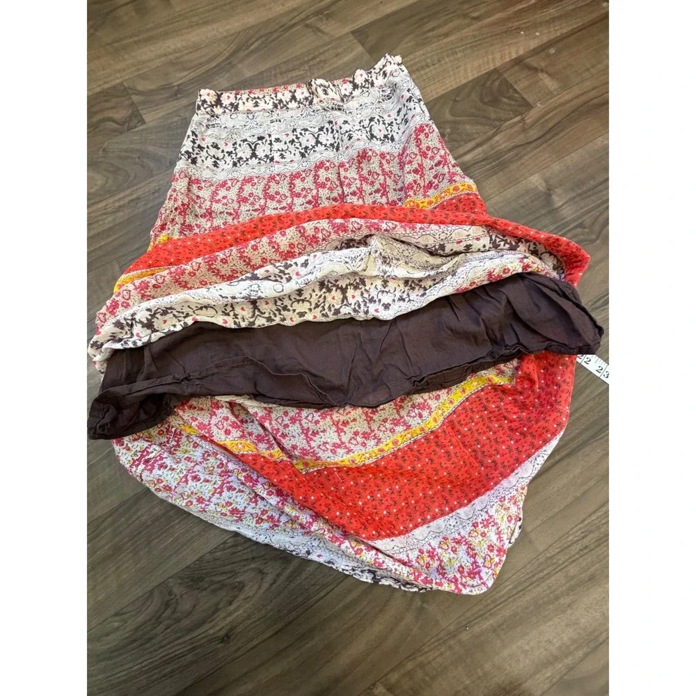 Boho Patchwork Maxi Skirt Womens S Festival‎ Cottagecore 100% Cotton